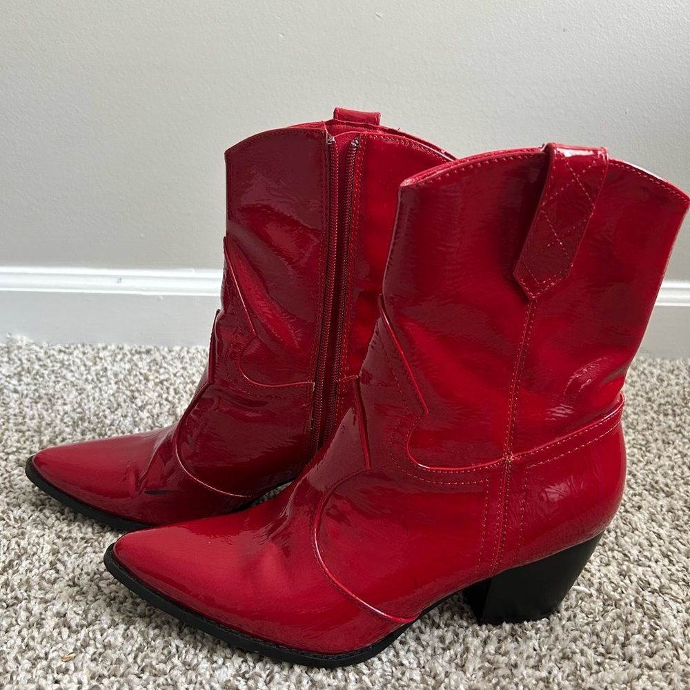 Coconuts by Matisse Red Patent Heeled Boots
